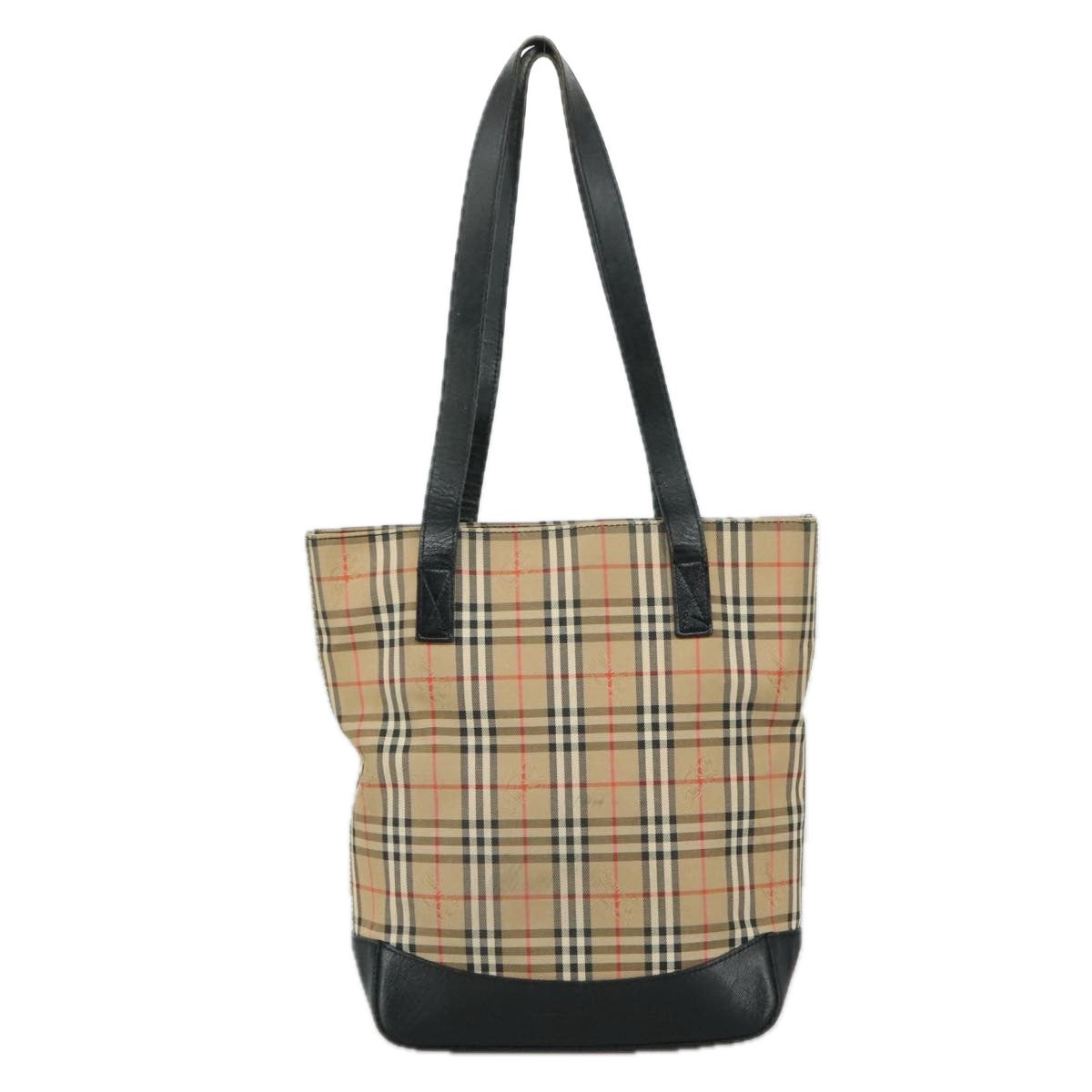 Burberry Nova Check Tote Bag Canvas Leather Beige Black Gold - 13