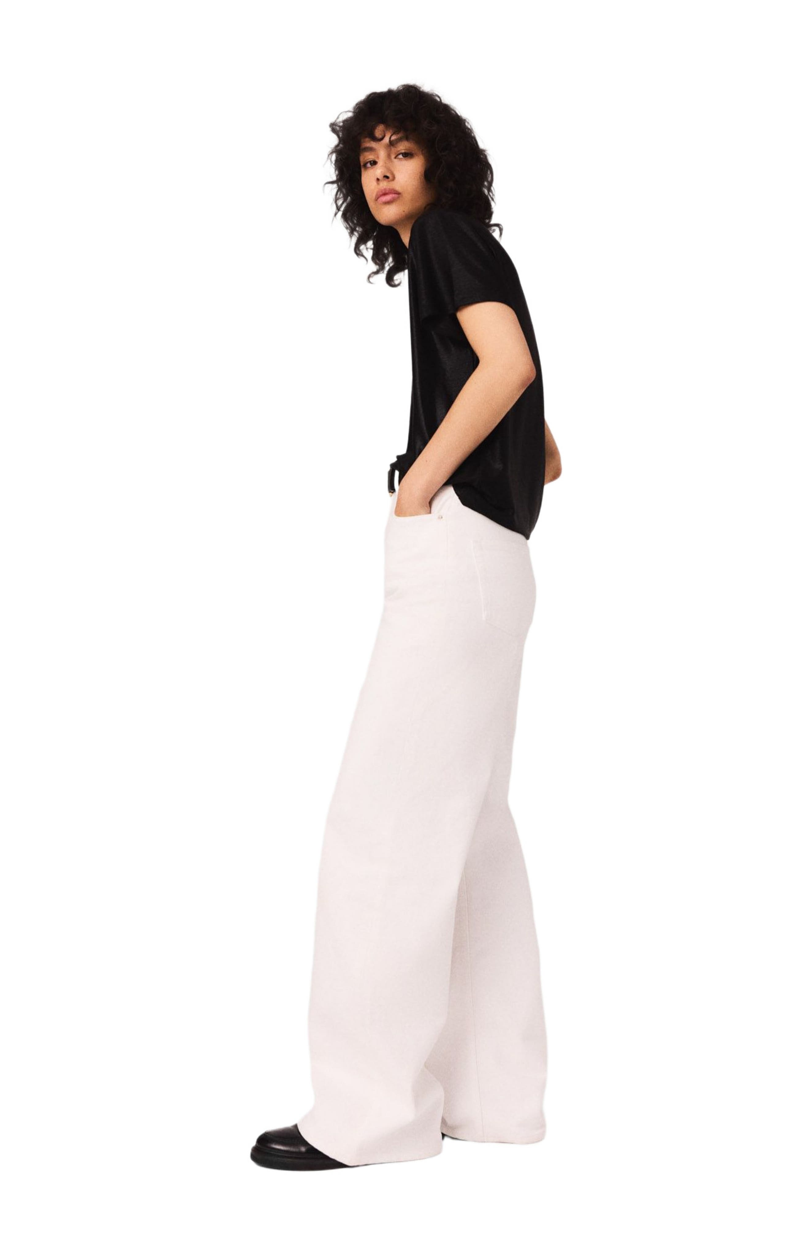 maje Lamé T-shirt in Black/glitter at Nordstrom - 3