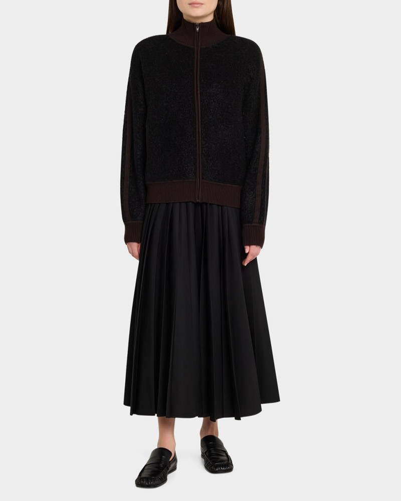 6397 Zip-Up Bouclé Track Jacket outlook