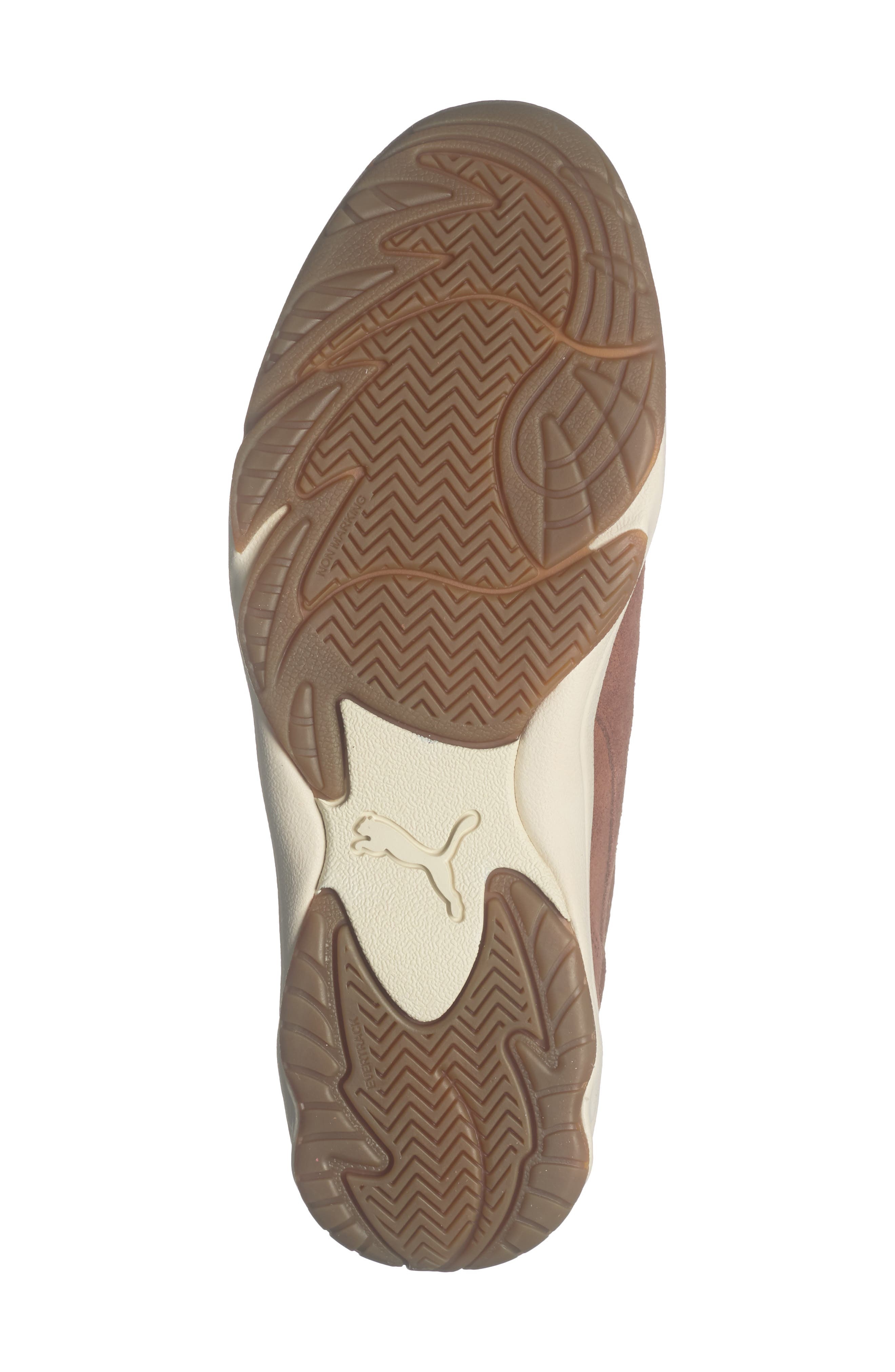 PUMA King Indoor Clean Soccer Sneaker in Brown Mushroom at Nordstrom - 6