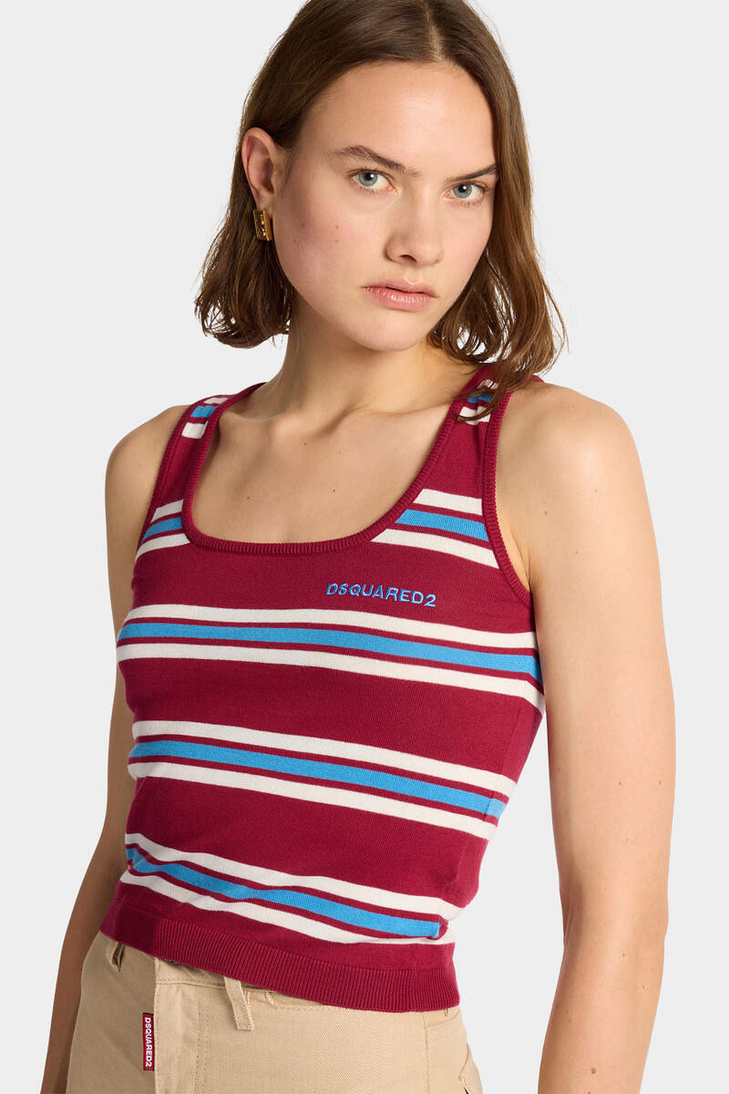 STRIPED KNIT TANK TOP 5