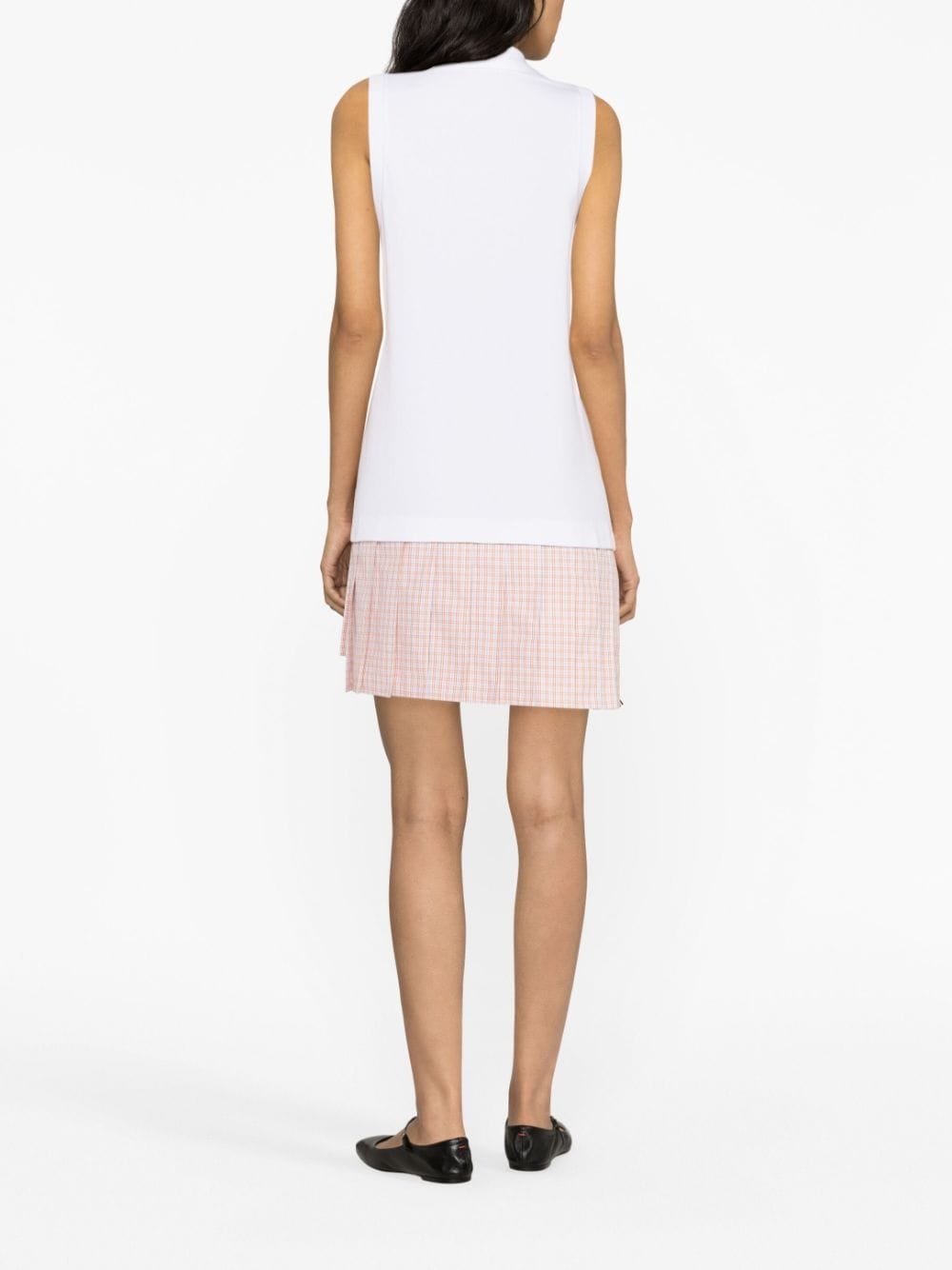 pleated-panel polo dress - 4