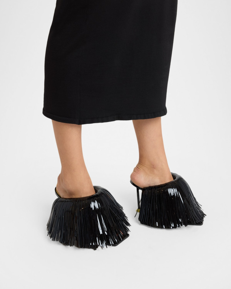 Givenchy Leather Fringe Sandals outlook