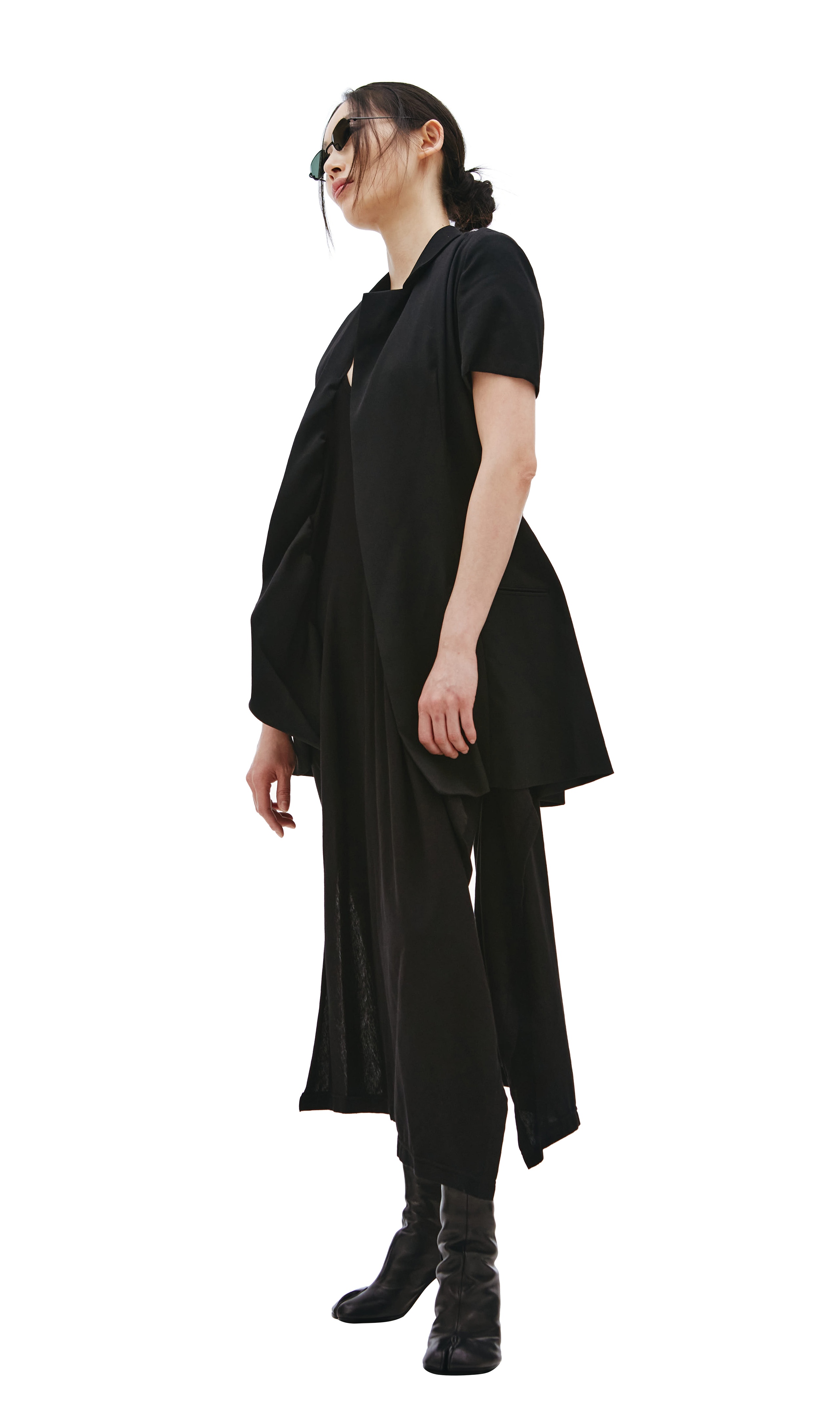 ASYMMETRIC SHORT-SLEEVED JACKET - 4