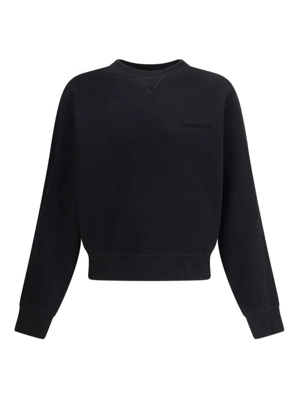 ribbed-hem crew-neck sweatshirt - 1