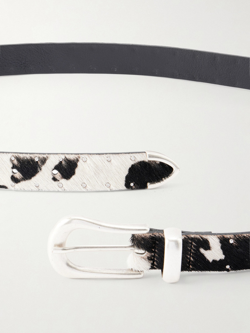 The Doc 2cm Studded Calf Hair Belt 3