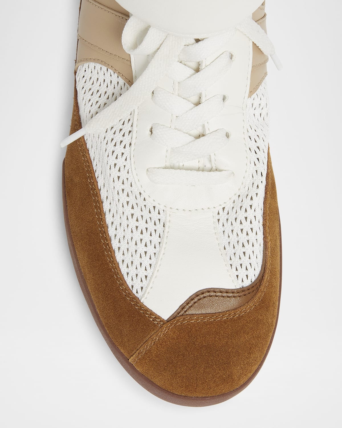Chloé Kick High-Top Mesh Leather Sneakers | neimanmarcus