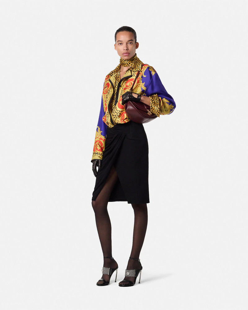 VERSACE Cheetah Barocco Silk Shirt outlook