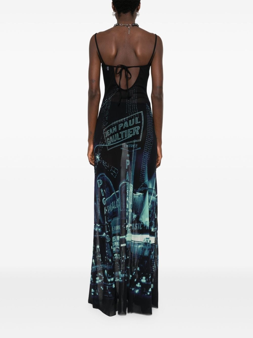 JEAN PAUL GAULTIER ゴルチェ ワンピース Pigalle printed966176 Pigalle printed mesh minidress in multicoloured - Jean Paul