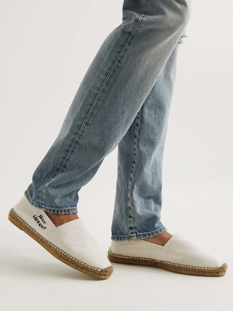 SAINT LAURENT Logo-Embroidered Leopard-Print Canvas Espadrilles outlook
