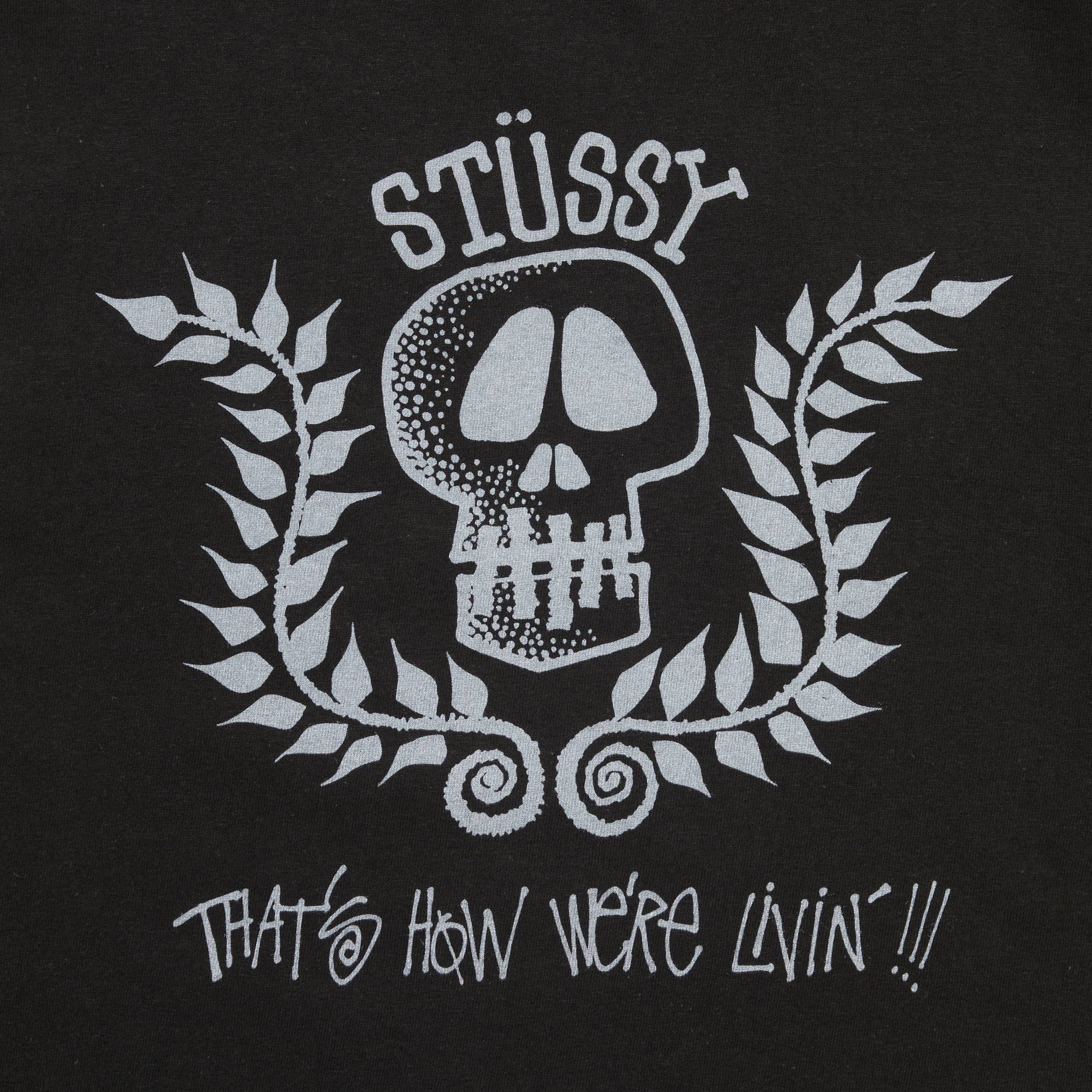 Stussy Skull Wreath Tee 'Black' - 3