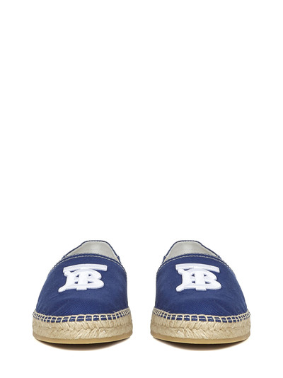 Burberry Blue espadrillas in cotton canvas with white monogram logo applied on the front. outlook