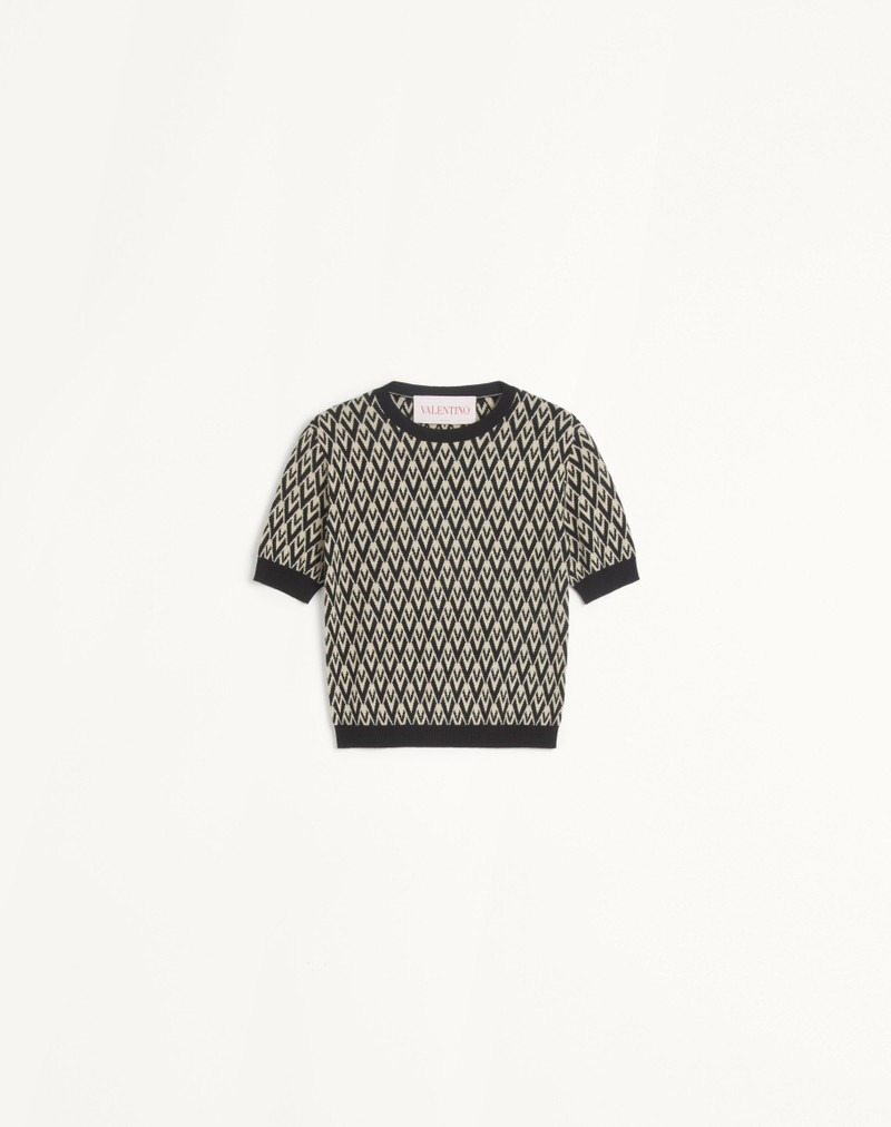 TOUTE LA V JACQUARD WOOL SWEATER 1