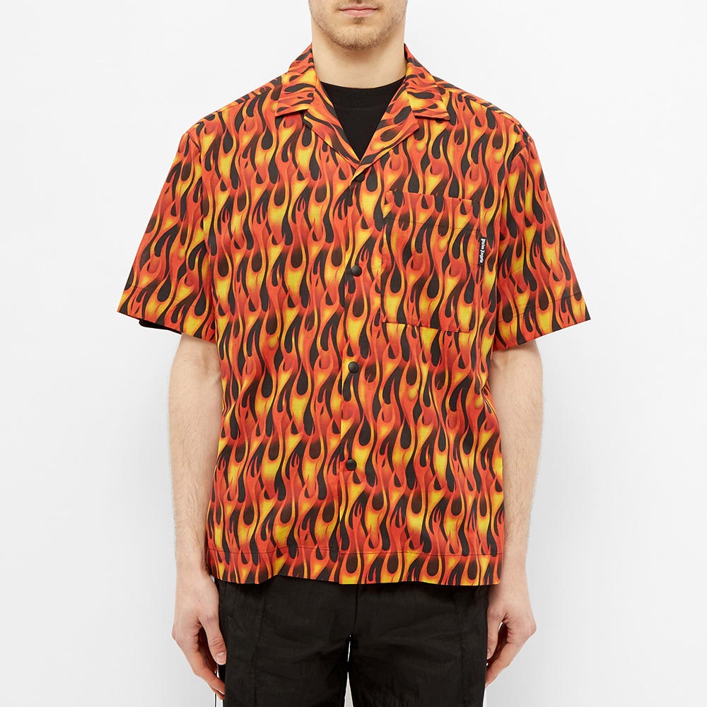 Palm Angels Burning Vacation Shirt - 4