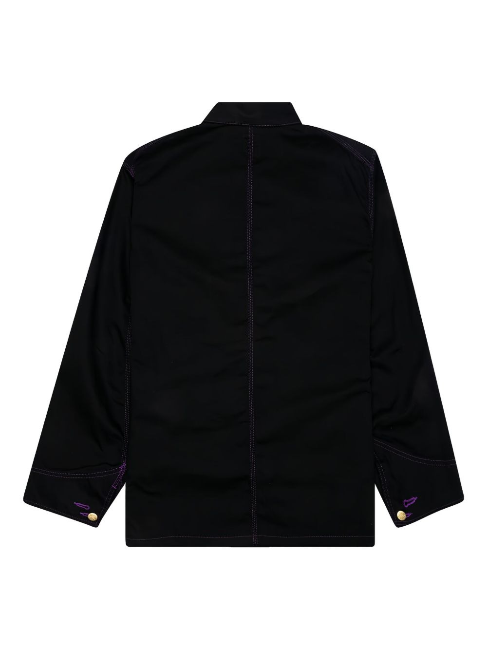 purple-stitch twill coverall - 2