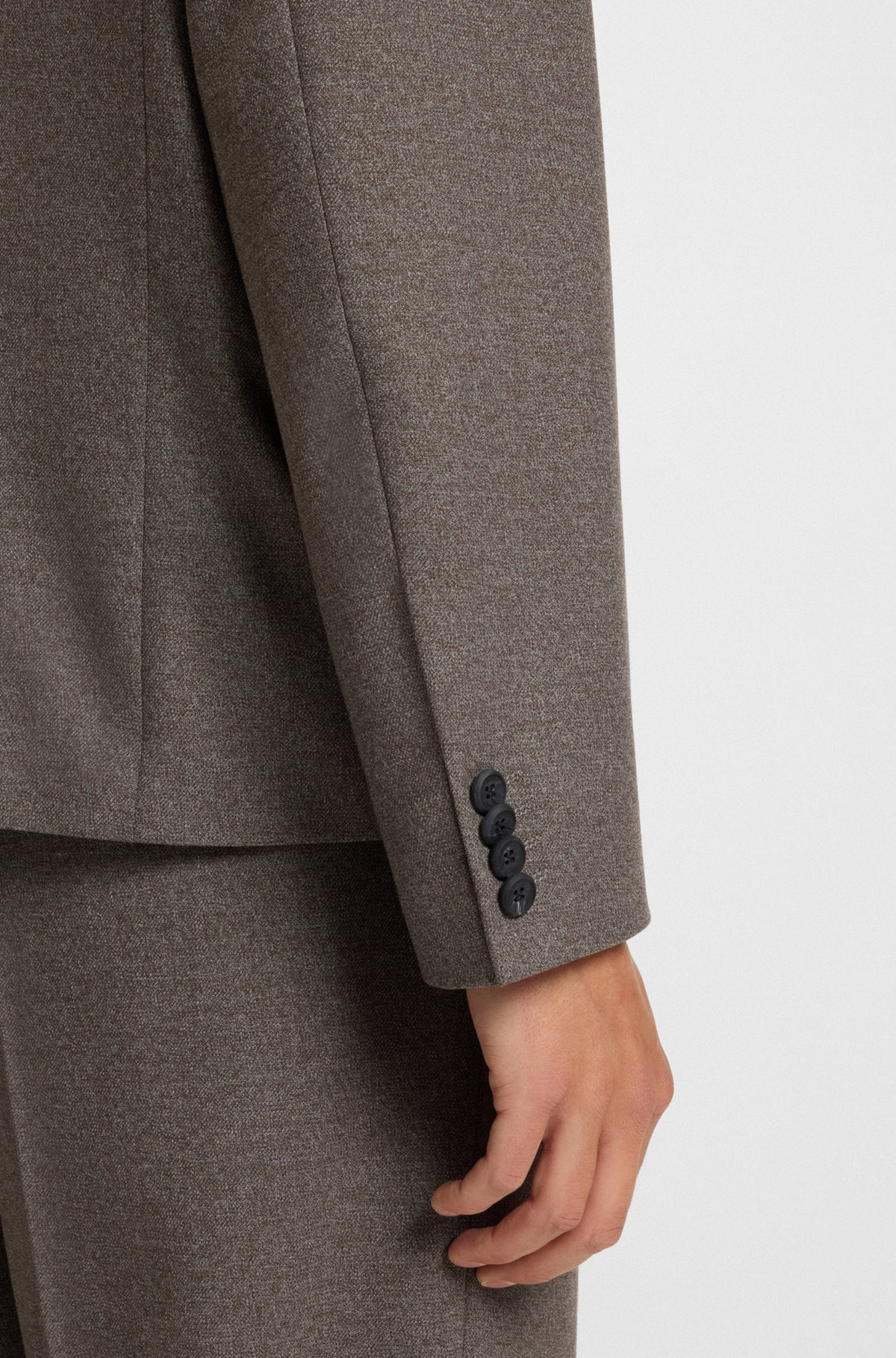 ALL-GENDER MODERN-FIT SUIT JACKET IN MOULINÉ TWILL - 6