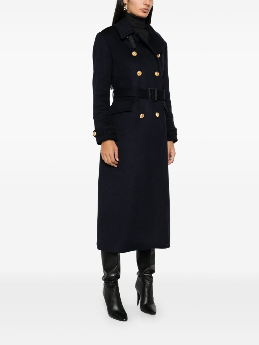 double-breasted military coat - 3