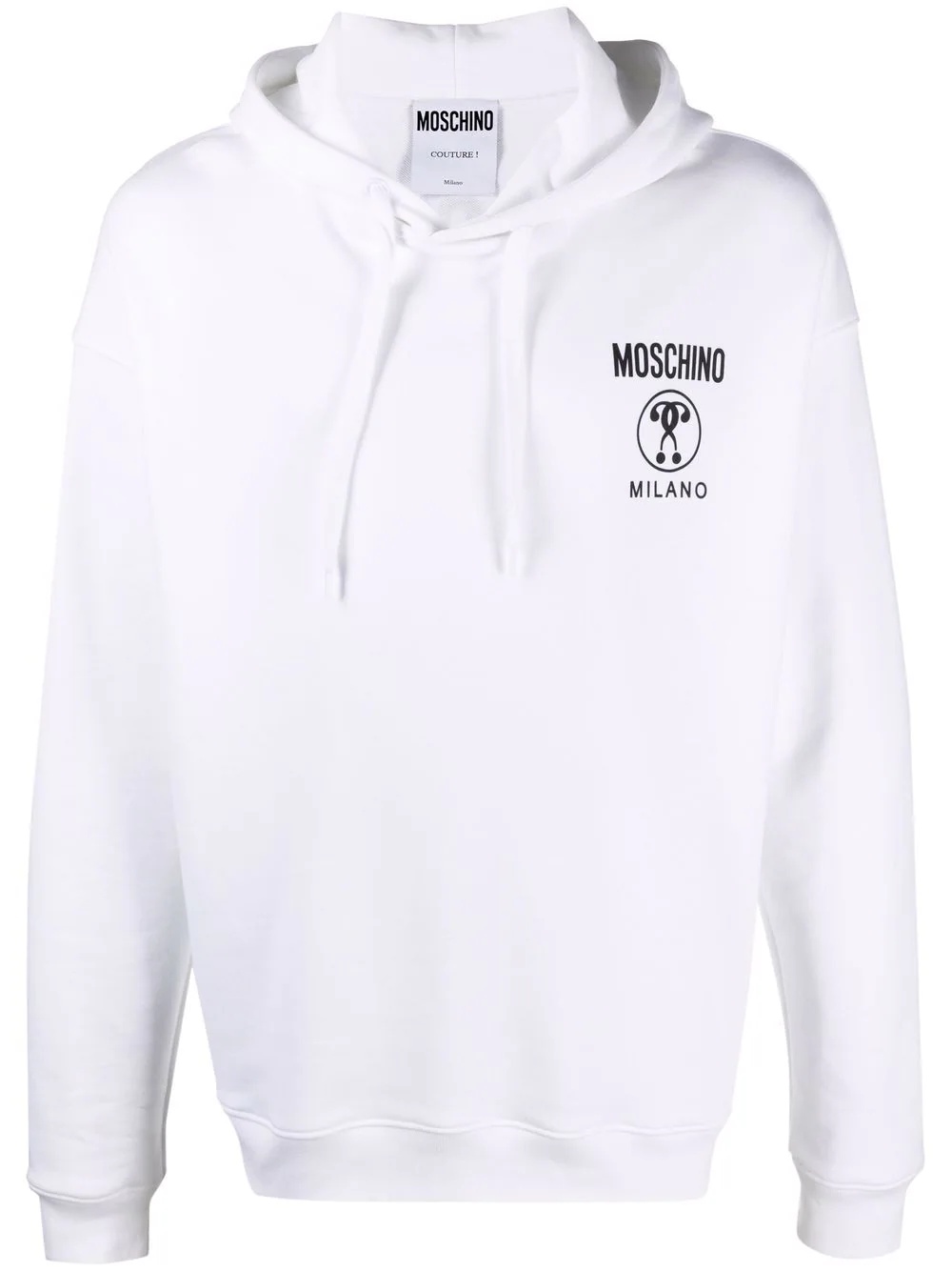 Double Question Mark logo-print hoodie - 1