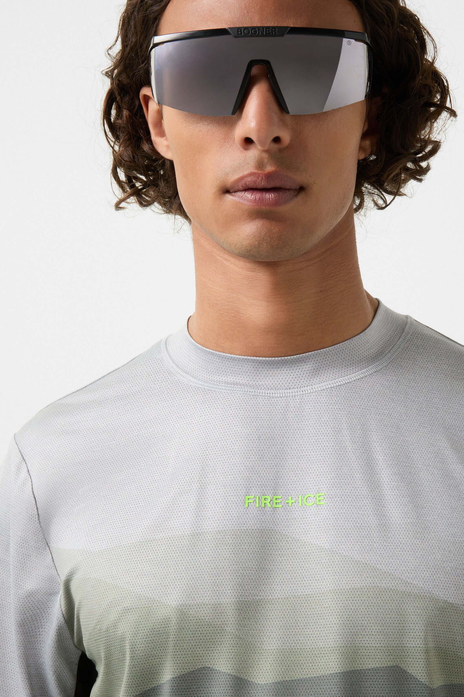 Balduin mesh shirt in Light gray/olive green - 5