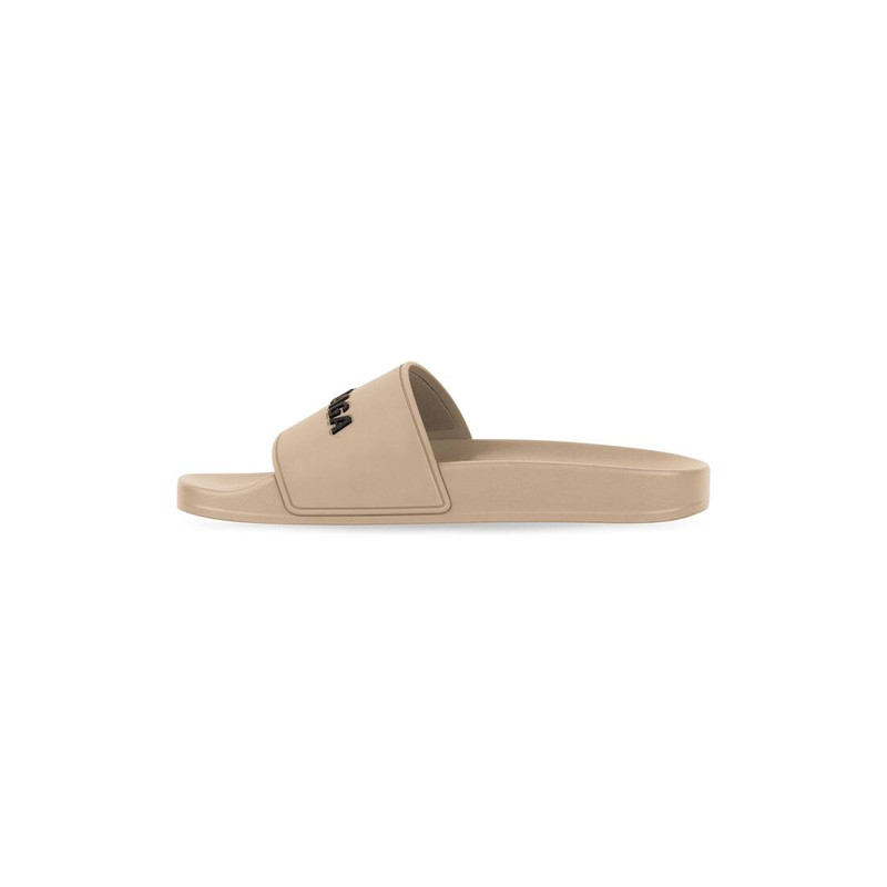 BALENCIAGA Women's Pool Slide Sandal in Beige outlook