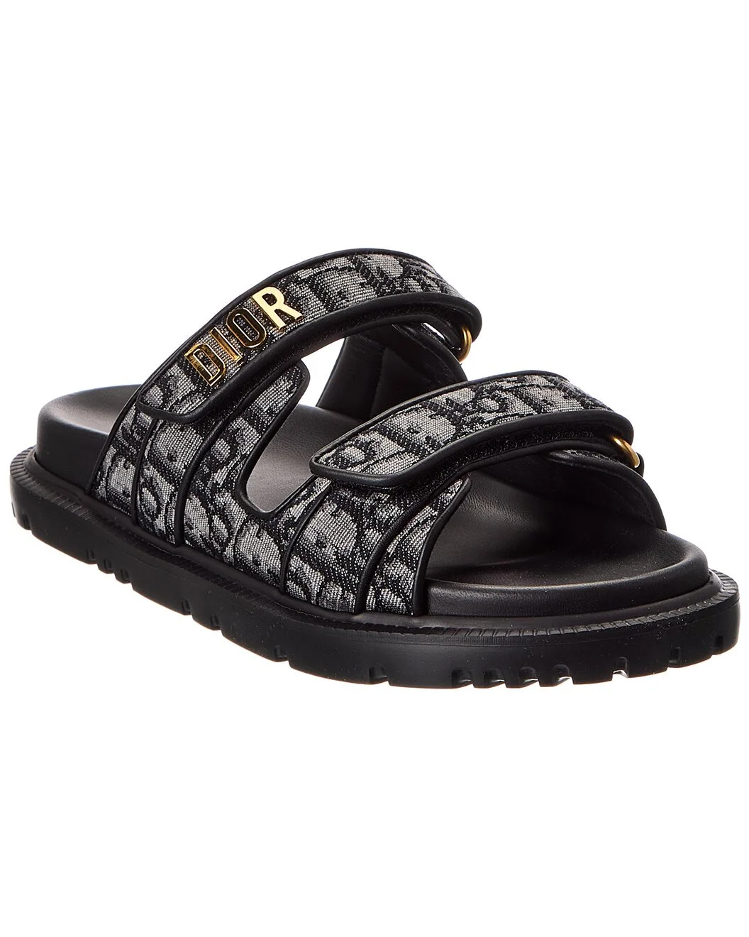 Dior Dioract Oblique Canvas & Leather Sandal - 1