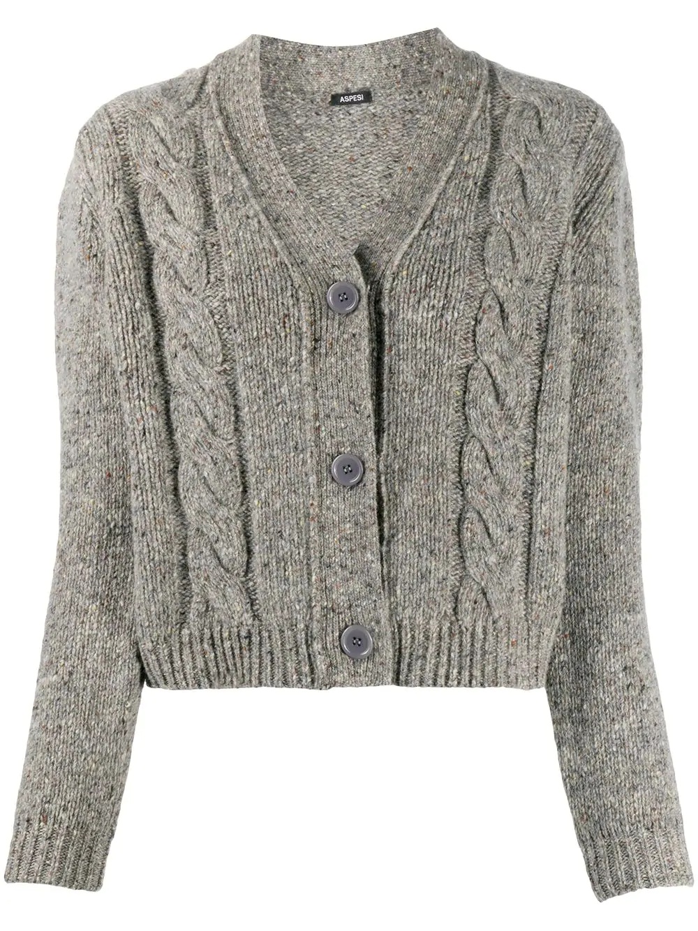 Donegal cable-knit wool cardigan - 1