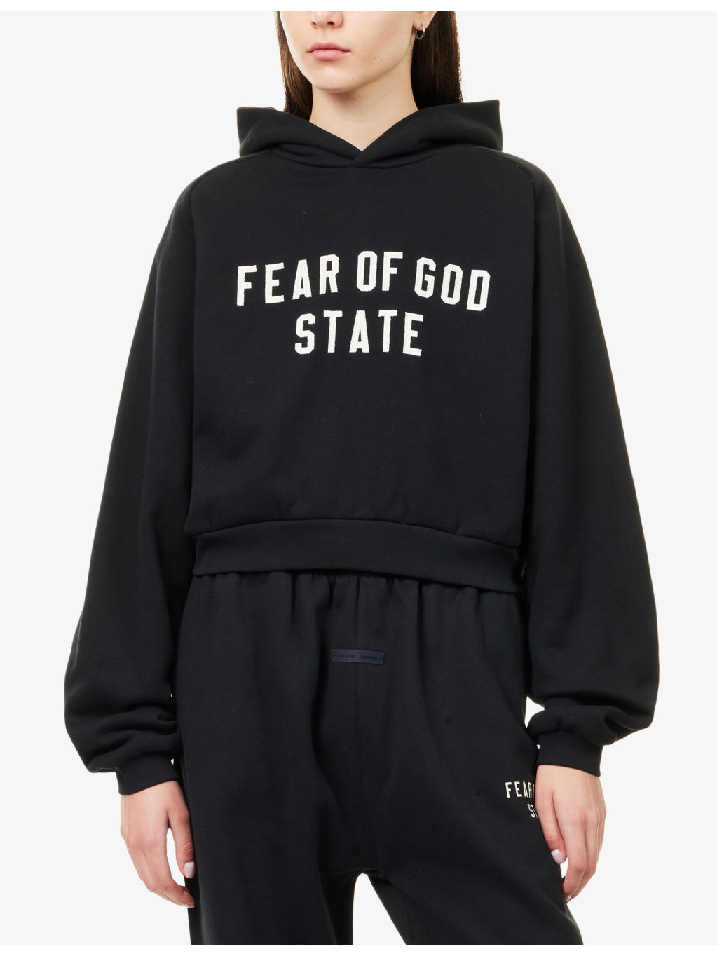 Brand-Patch Raglan-Sleeves Cotton-Blend Hoody - 3