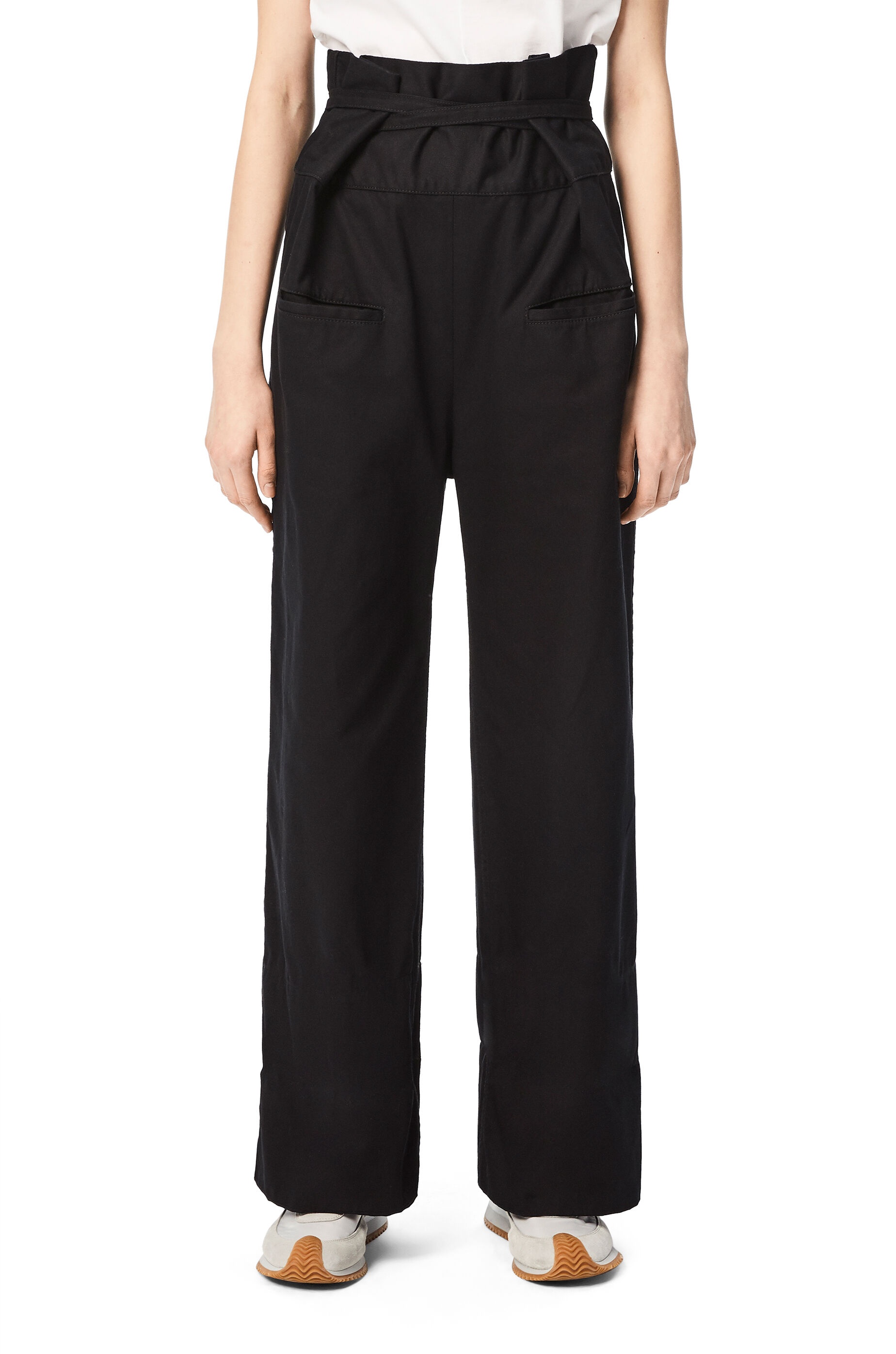 Oversize turn up trousers in cotton - 4