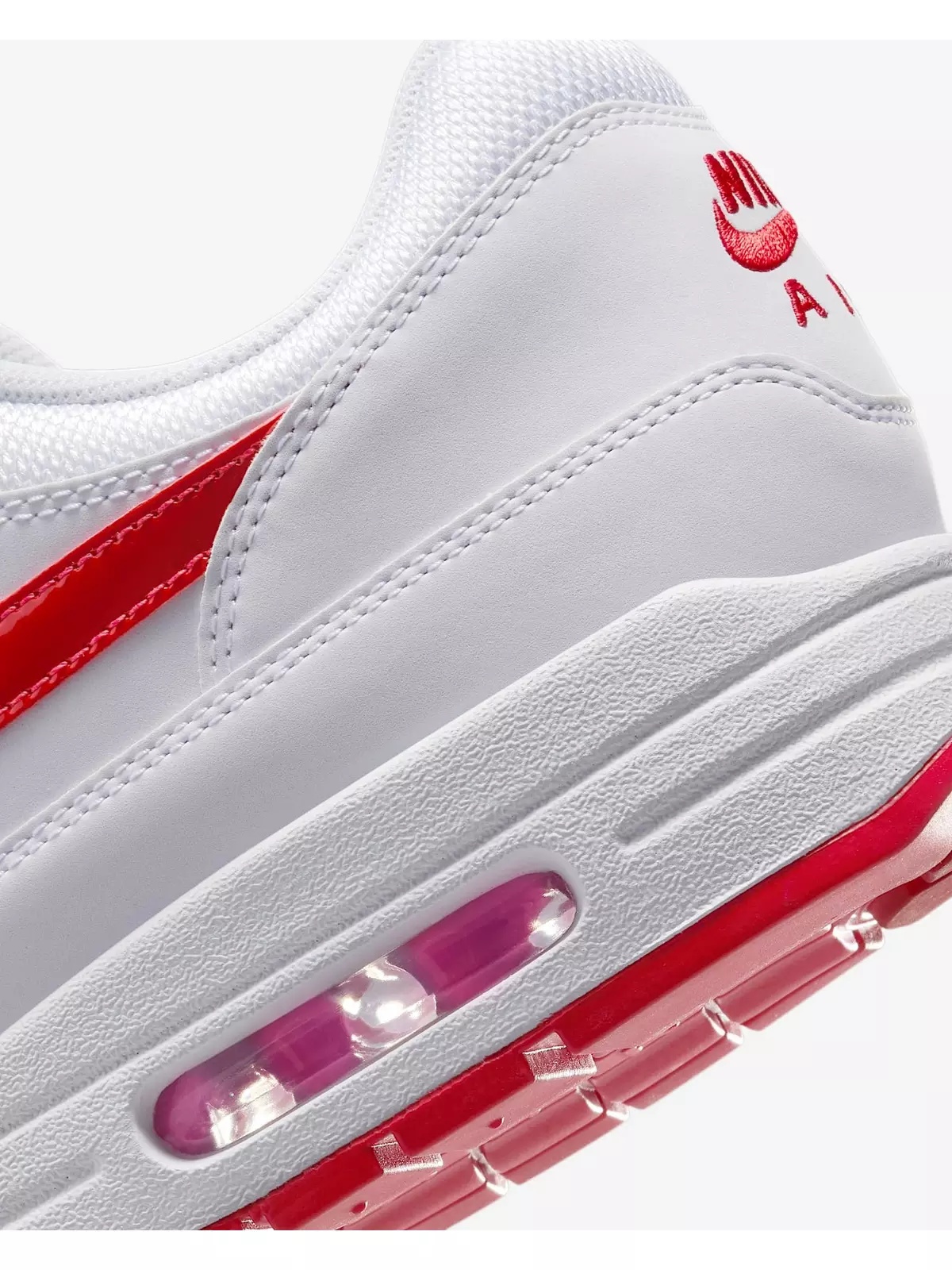 Air Max 1 Premium "White/Playful Pink/University Red" Men's Shoe - 8