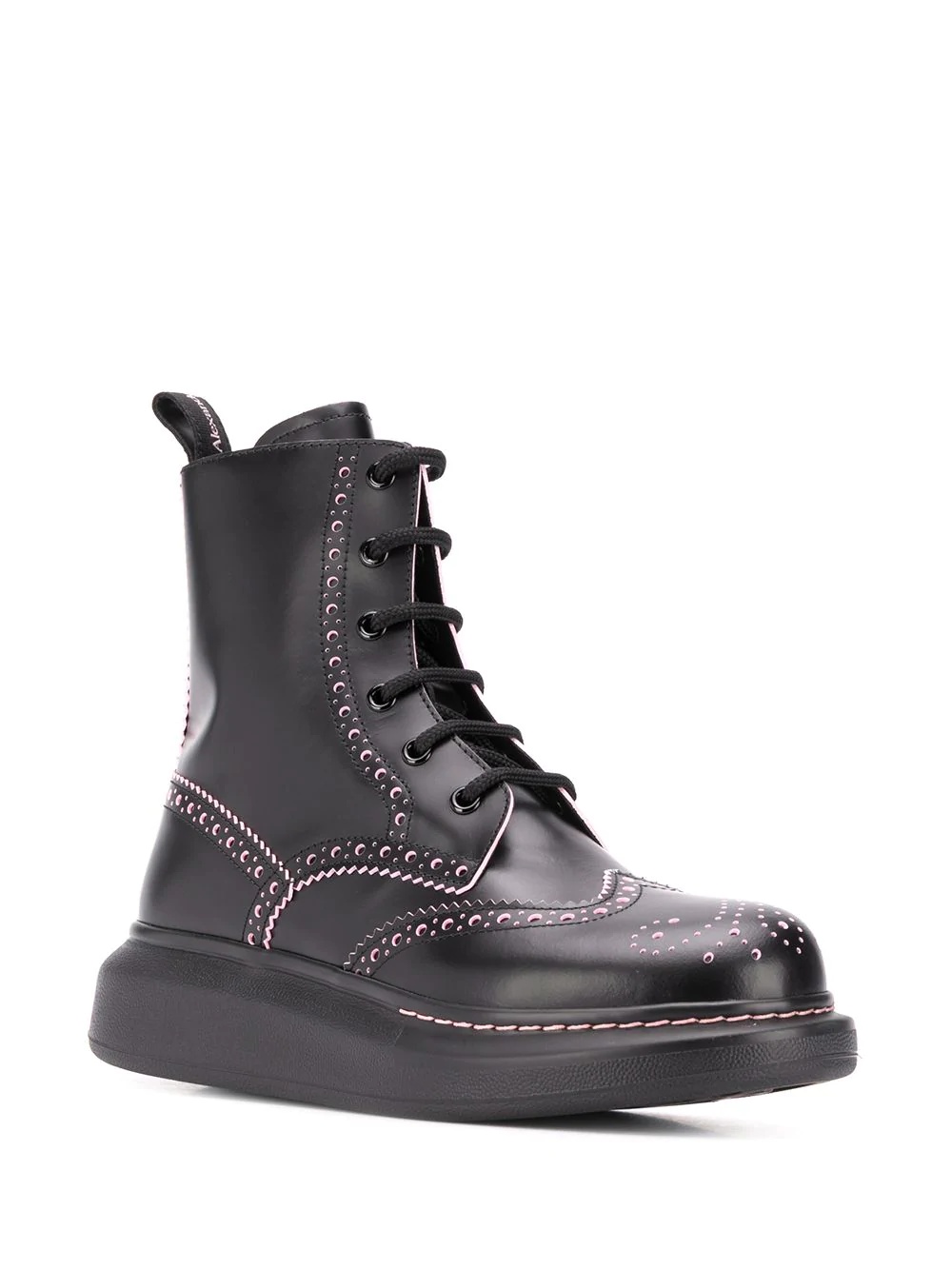 Hybrid lace-up brogue boots - 2