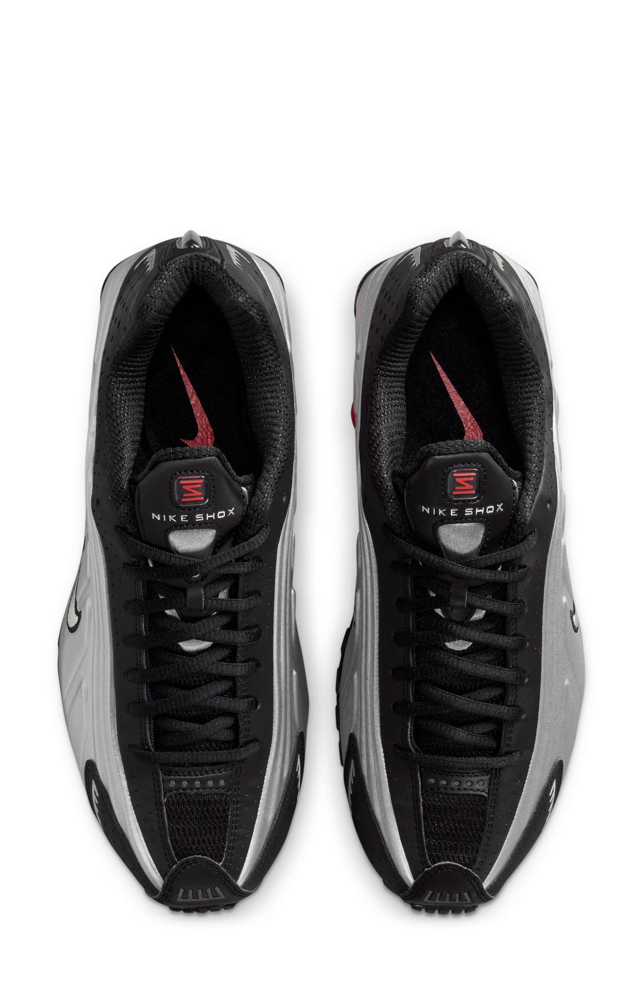 Nike Shox R4 Sneaker in Black/Silver/Light Crimson at Nordstrom - 3