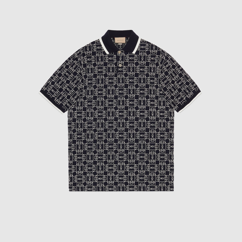 Cotton piquet polo with Horsebit 1