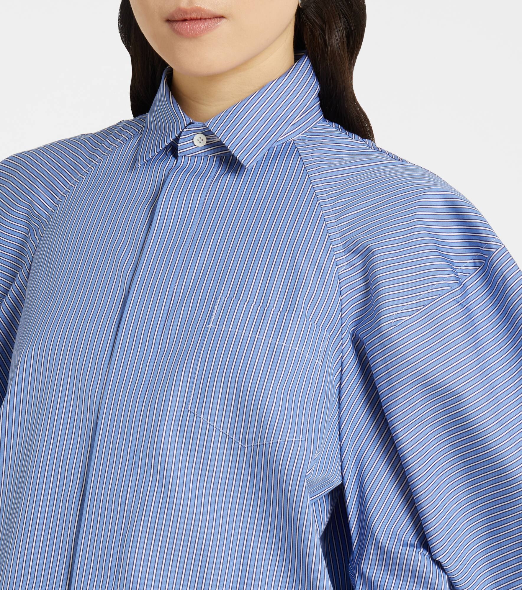 Striped cotton poplin shirt - 4