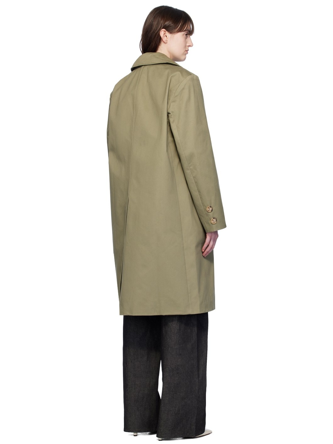 Khaki Button Coat - 3