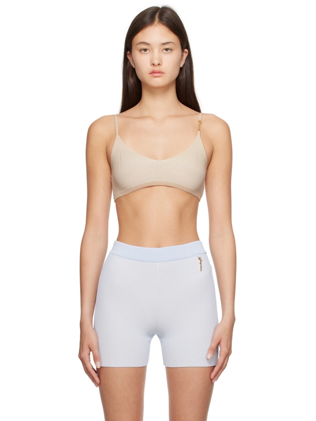 Beige Le Raphia 'Le Bandeau Pralu' Tank Top - 1