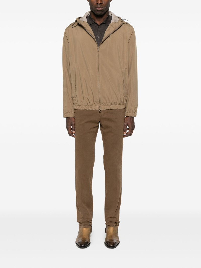 LARDINI drawstring hooded jacket outlook