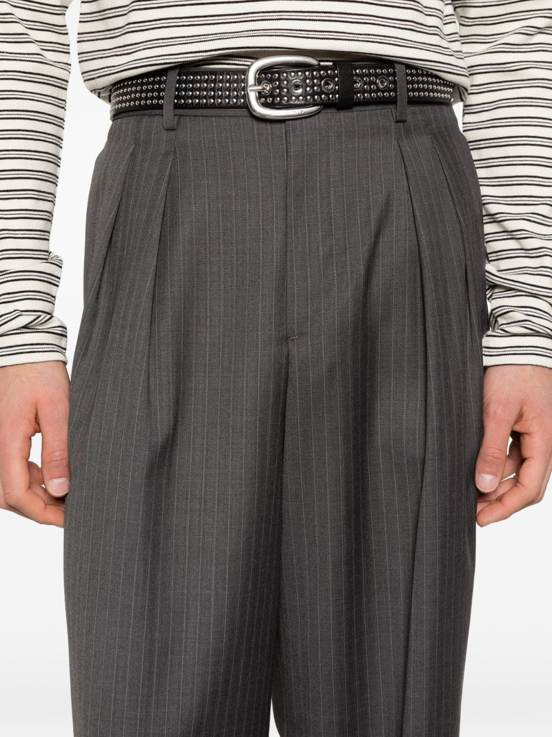 striped pleated tailored trousers 5