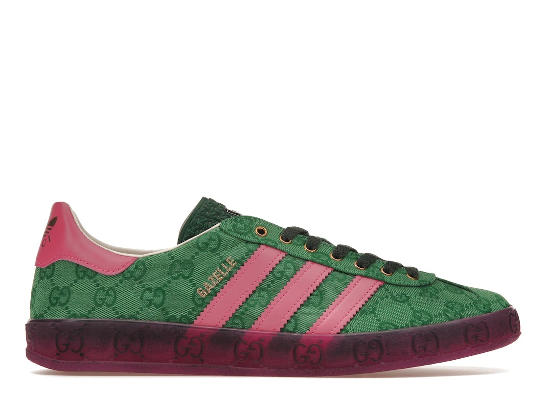 adidas x Gucci Gazelle Green GG Monogram (Women's) - 1