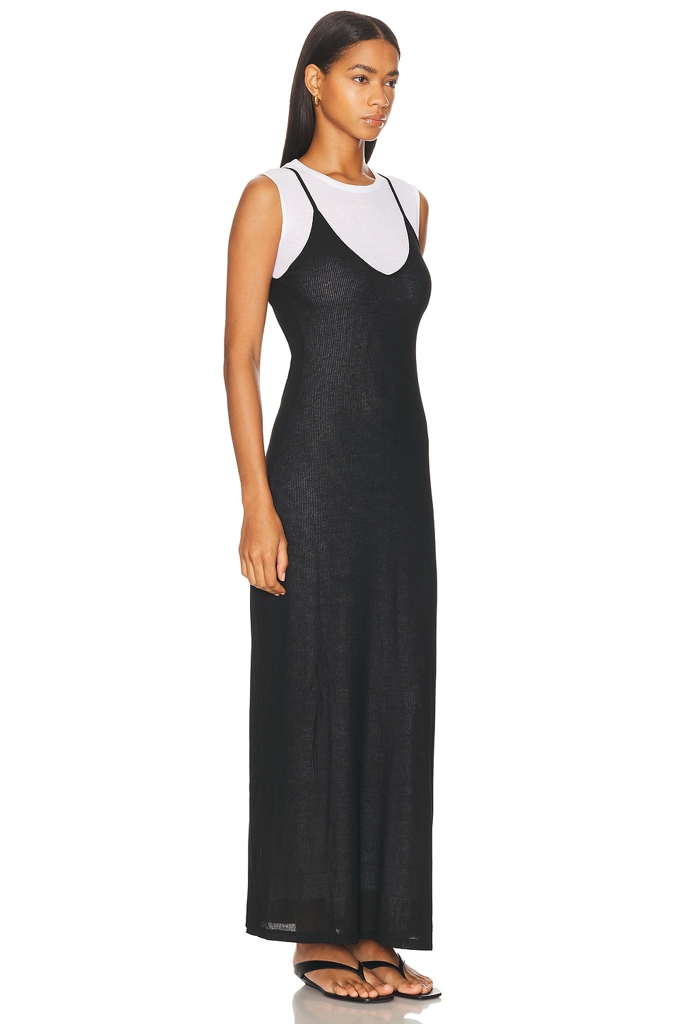 Rozzi V Neck Muscle Maxi Dress - 2