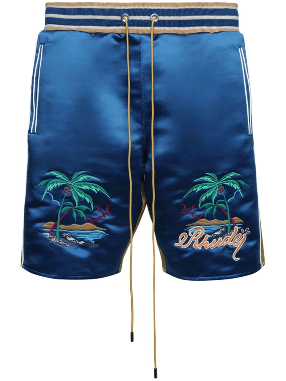 Palm Eagles satin shorts - 1