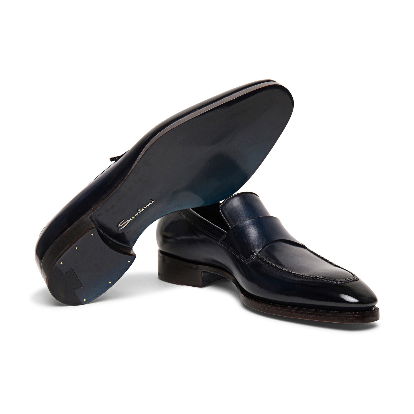 Men’s blue leather Limited Edition penny loafer - 4