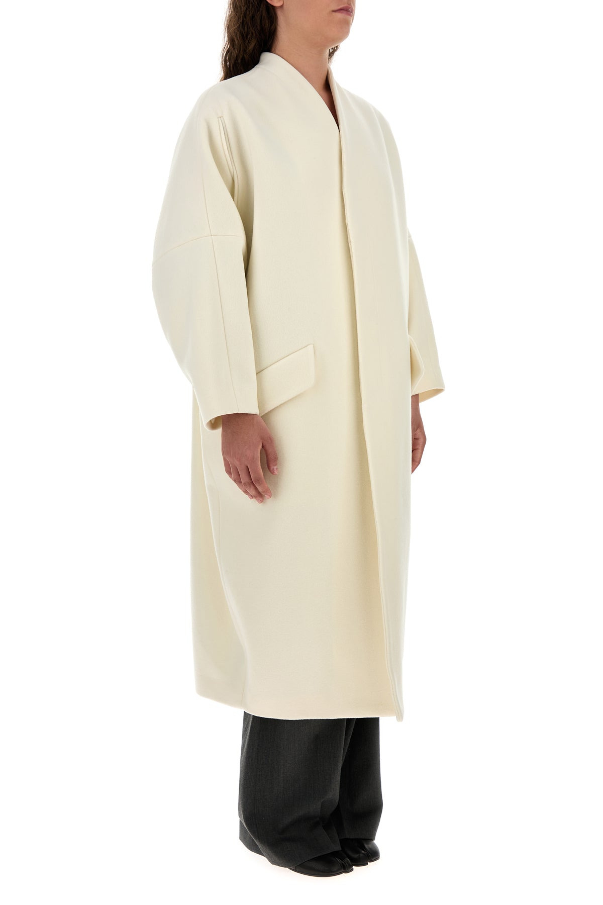 Ivory wool blend coat - 3