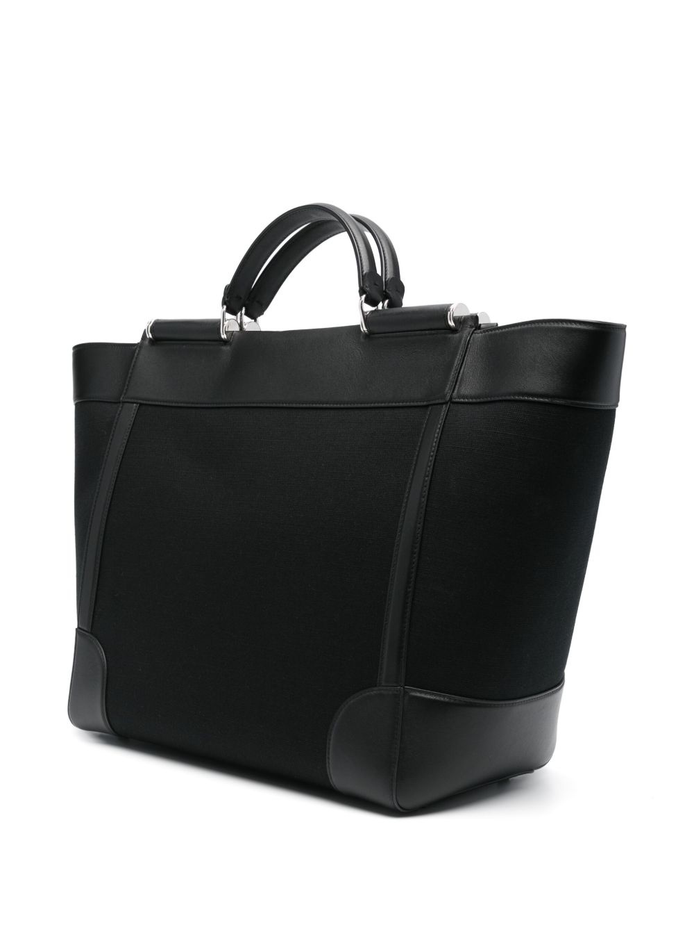 leather-trim tote bag - 3