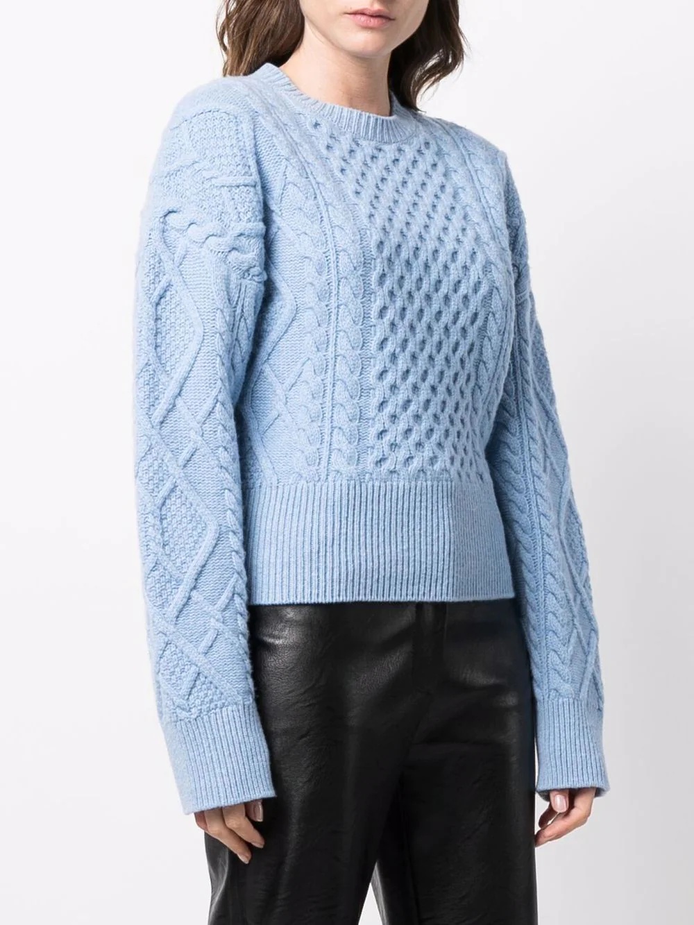 Aran-knit cropped jumper - 3