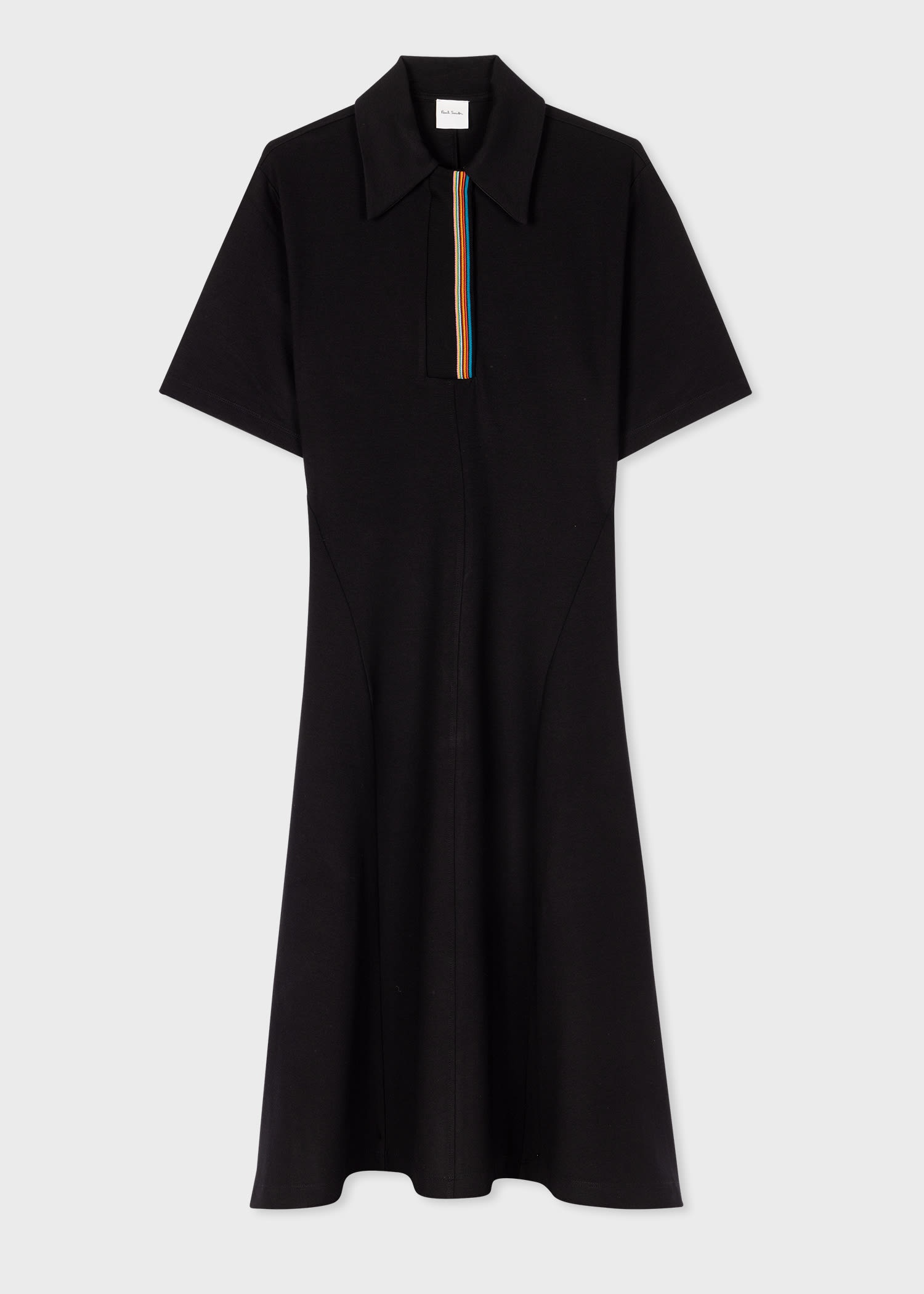 Black Milano 'Signature Stripe' Polo Dress - 1