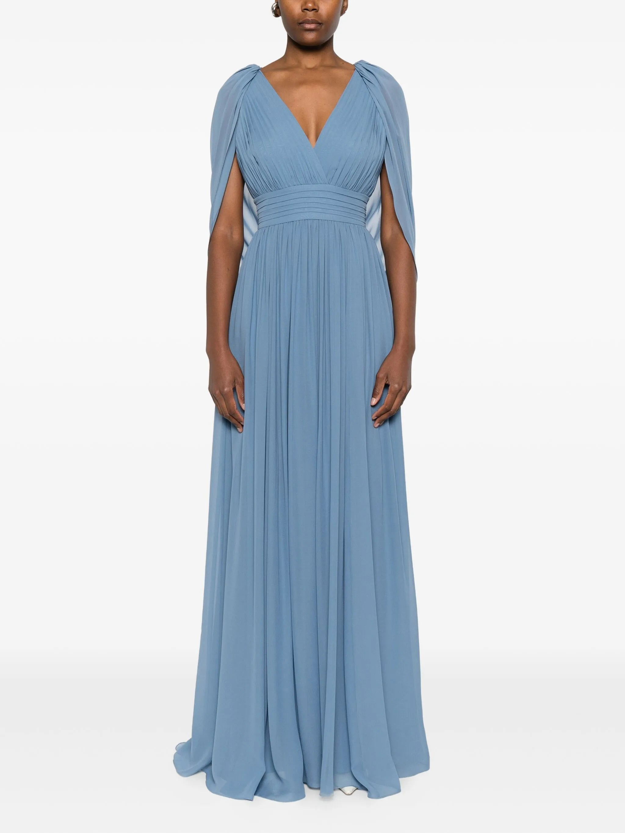 Elie Saab Draped V-neck Maxi Dress - 2