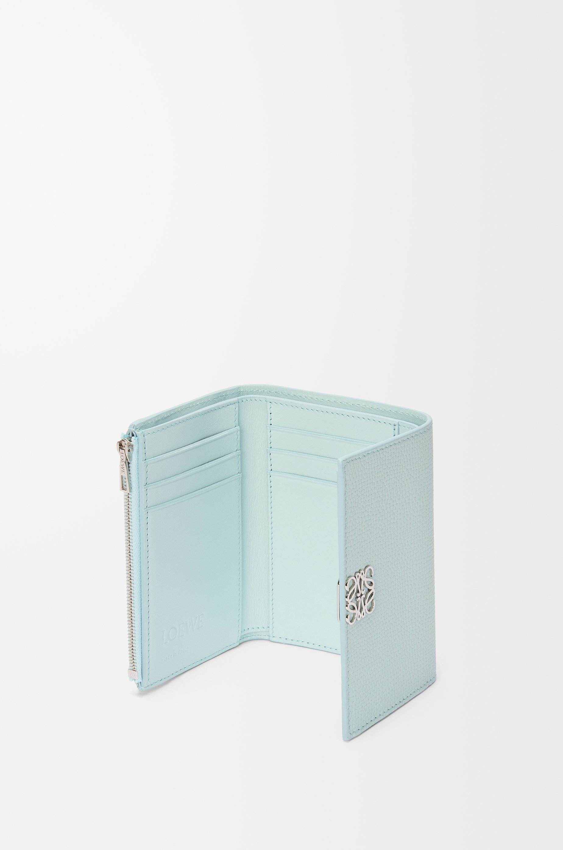 Anagram small vertical wallet in pebble grained calfskin - 3