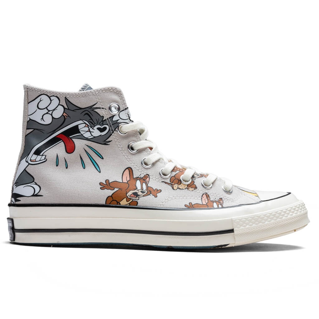 CONVERSE X TOM AND JERRY CHUCK 70 HI - GREY/EGRET - 1