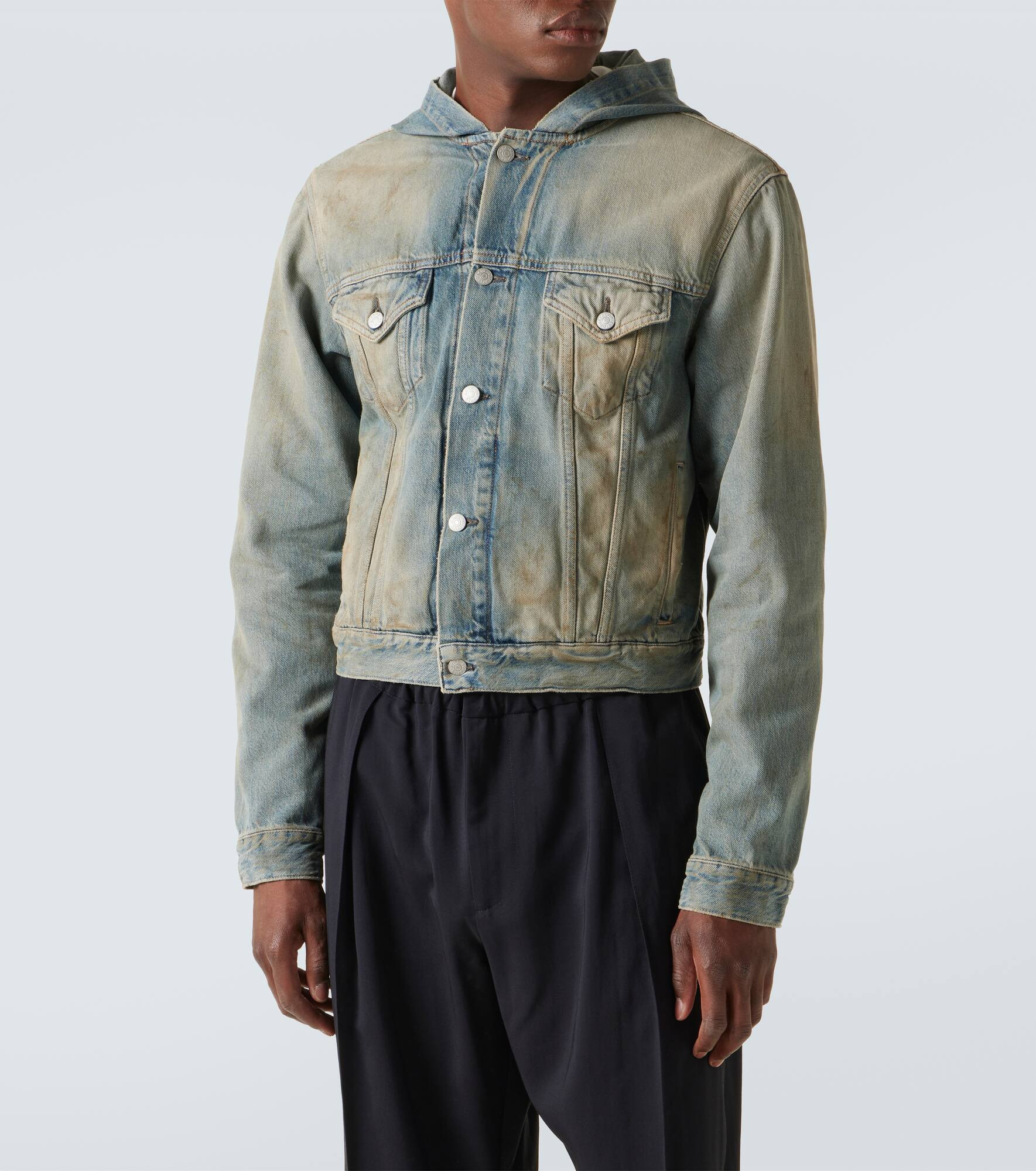 Hooded denim jacket - 3