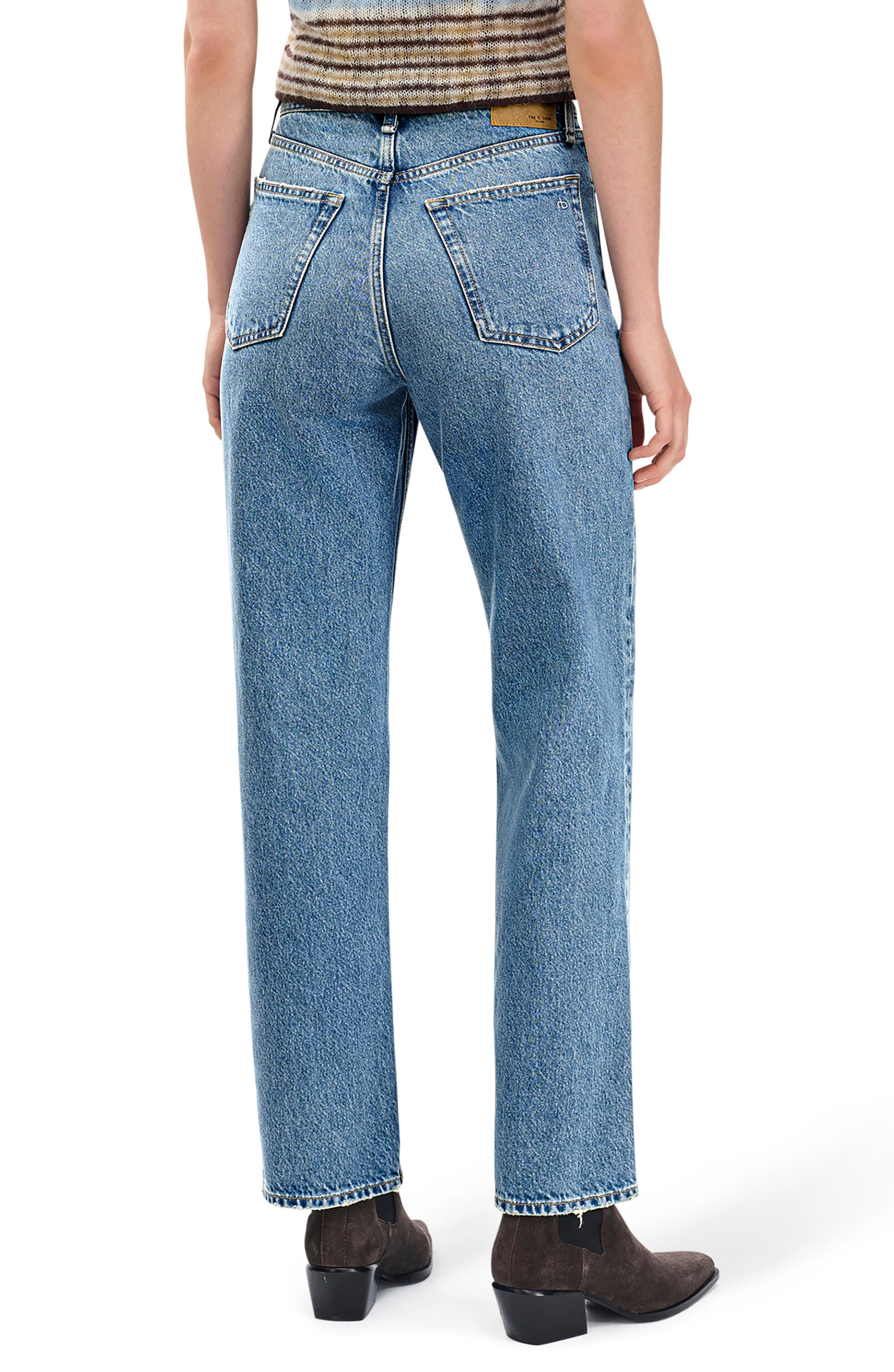 rag & bone Shea High Waist Relaxed Straight Leg Jeans in Ithca at Nordstrom - 2